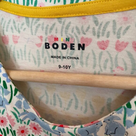 NWOT Mini Boden Short-Sleeve Jersey Dress - Multi Spring Stripe - Picture 4 of 5